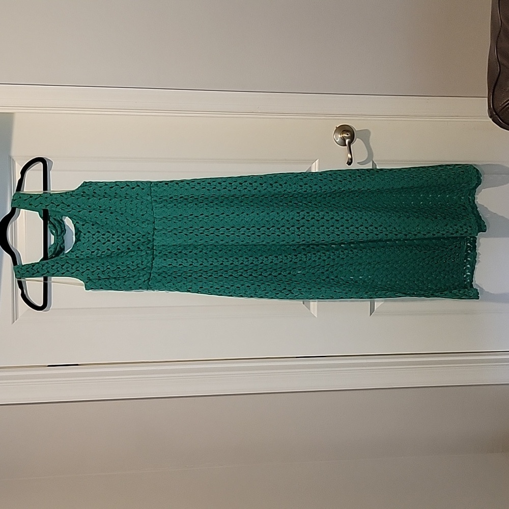 Green maxi dress med